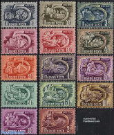 Hungary 1950 Definitives, 5 Years Plan 14v, Unused (hinged), Nature - Science - Sport - Transport - Various - Cattle -.. - Neufs