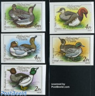 Hungary 1988 Ducks 5v Imperforated, Mint NH, Nature - Birds - Ducks - Unused Stamps