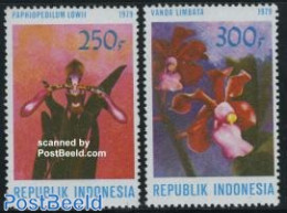 Indonesia 1979 Orchids 2v (from S/s), Mint NH, Nature - Flowers & Plants - Orchids - Indonesia