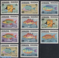 Jordan 1974 Fish 11v, Mint NH, Nature - Fish - Vissen