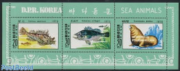 Korea, North 1979 Sea Animals 3v M/s, Mint NH, Nature - Fish - Sea Mammals - Peces