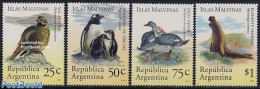 Argentina 1994 Falklands Fauna 4v, Mint NH, Nature - Animals (others & Mixed) - Birds - Penguins - Sea Mammals - Geese - Ongebruikt