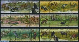 Burundi 1977 Animals 6x4v [:::], Mint NH, Nature - Animals (others & Mixed) - Birds - Crocodiles - Monkeys - Reptiles .. - Other & Unclassified