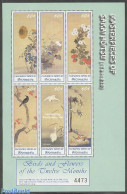 Micronesia 2002 Japanese Paintings 6v M/s July-December, Mint NH, Nature - Birds - Flowers & Plants - Art - East Asian.. - Mikronesien