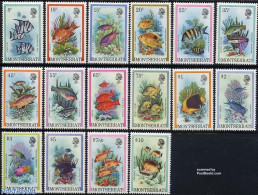 Montserrat 1981 Definitives, Fish 16v (without Year), Mint NH, Nature - Fish - Vissen