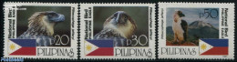 Philippines 1997 Birds Of Prey 3v, Mint NH, History - Nature - Flags - Birds - Birds Of Prey - Filippijnen
