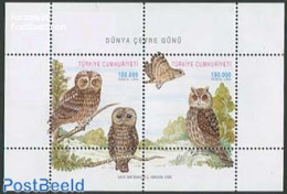 Türkiye 1998 Environment, Owls S/s, Mint NH, Nature - Birds - Owls - Altri & Non Classificati