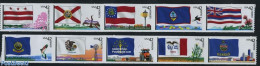 United States Of America 2008 Flags 10v S-a, Mint NH, History - Nature - Various - Flags - Birds - Fish - Flowers & Pl.. - Neufs