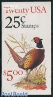 United States Of America 1988 Birds Booklet (20 Stamps), Mint NH, Nature - Birds - Stamp Booklets - Ongebruikt