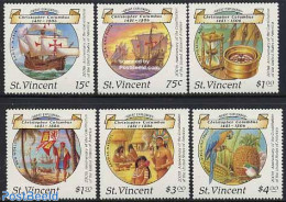 Saint Vincent 1987 US Constitution 6v, Mint NH, History - Nature - Transport - Explorers - Birds - Parrots - Ships And.. - Onderzoekers