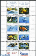 Costa Rica 2006 Isla Del Coca National Park 10v M/s, Mint NH, Nature - Animals (others & Mixed) - Birds - Fish - Repti.. - Poissons