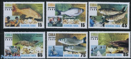 Cuba 2008 Water Culture, Fish 6v, Mint NH, Nature - Transport - Fish - Fishing - Ships And Boats - Ongebruikt
