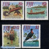 Fiji 1996 Banaban People 4v, Mint NH, History - Nature - Transport - Birds - Ships And Boats - Ships