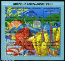 Grenada Grenadines 1994 Fish 12v M/s, Mint NH, Nature - Fish - Sharks - Poissons