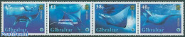 Gibraltar 2006 WWF, Rays 4v [:::], Mint NH, Nature - Animals (others & Mixed) - Fish - World Wildlife Fund (WWF) - Poissons