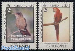 Honduras 1992 Exfilhon, Birds 2v, Mint NH, Nature - Birds - Parrots - Honduras