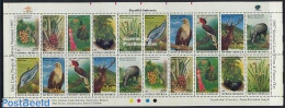 Indonesia 1997 Flora & Fauna M/s, Mint NH, Nature - Animals (others & Mixed) - Birds - Deer - Fish - Flowers & Plants - Peces