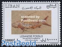 Lebanon 2002 Fossile, Fish 1v, Mint NH, Nature - Fish - Poissons