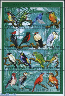Mali 1995 Birds 16v M/s, Mint NH, Nature - Birds - Parrots - Kingfishers - Woodpeckers - Mali (1959-...)