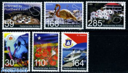 Netherlands Antilles 2009 Tourism, Islands 6v, Mint NH, Nature - Science - Sport - Transport - Various - Birds - Minin.. - Diving