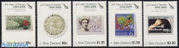 New Zealand 2005 150 Years Stamps 5v (period 1955-2005), Mint NH, Nature - Birds - Stamps On Stamps - Ongebruikt