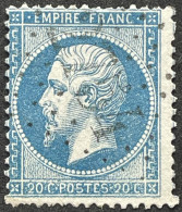 YT 22 LGC 2754 Ouistreham Calvados (13) Indice 8 Napoléon III 1862 20c France – Pgrec - 1862 Napoleone III
