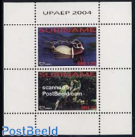 Suriname, Republic 2004 UPAEP S/s, Mint NH, Nature - Birds - Ducks - Parrots - U.P.A.E. - Surinam