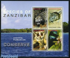 Tanzania 2006 Species Of Zanzibar 4v M/s, Mint NH, Nature - Animals (others & Mixed) - Birds - Tansania (1964-...)