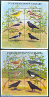 Turkmenistan 2002 Birds 2x6v M/s, Mint NH, Nature - Birds - Turkmenistán