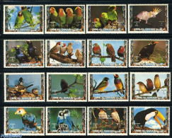 Umm Al-Quwain 1972 Birds 16v, Mint NH, Nature - Birds - Toucans - Umm Al-Qaiwain