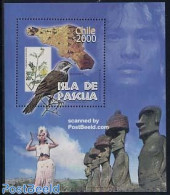Chile 2002 Easter Island S/s, Mint NH, History - Nature - Various - Archaeology - Birds - Flowers & Plants - Maps - Ar.. - Archéologie