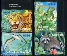 France 2007 Protected Animals 4v, Mint NH, Nature - Animals (others & Mixed) - Birds - Cat Family - Reptiles - Nuevos