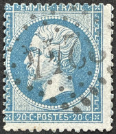 YT 22 LGC 3244 Rugles Eure (26) Indice 3 Napoléon III 1862 20c France – Ciel - 1862 Napoléon III.