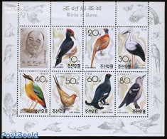 Korea, North 1992 Birds 7v M/s, Mint NH, Nature - Birds - Woodpeckers - Storks - Korea, North