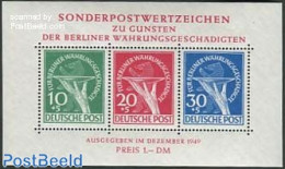 Germany, Berlin 1949 Berlin Fund S/s (with Attest), Mint NH - Blocks & Kleinbögen