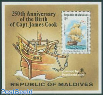 Maldives 1978 James Cook S/s, Mint NH, History - Transport - Explorers - Ships And Boats - Erforscher