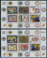 Philippines 1997 New Year 2 S/s, Mint NH, Nature - Various - Cattle - Dogs - Poultry - New Year - Neujahr