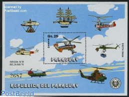 Paraguay 1979 Helicopters S/s, Mint NH, Transport - Helicopters - Hubschrauber