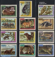 Venezuela 1963 Animals 12v, Mint NH, Health - Nature - Animals (others & Mixed) - Cat Family - Hippopotamus - Monkeys - Venezuela