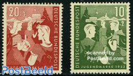 Germany, Federal Republic 1952 Youth 2v, Mint NH - Unused Stamps