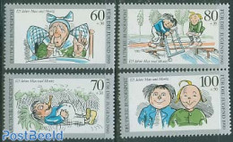 Germany, Federal Republic 1990 Youth, Max & Moritz 4v, Mint NH, Art - Books - Children's Books Illustrations - Unused Stamps
