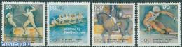 Germany, Federal Republic 1992 Olympic Games 4v, Mint NH, Nature - Sport - Horses - Fencing - Kayaks & Rowing - Olympi.. - Unused Stamps