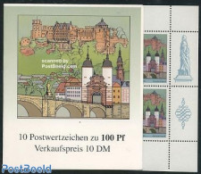 Germany, Federal Republic 1996 Heidelberg Booklet, Mint NH, Stamp Booklets - Art - Bridges And Tunnels - Ongebruikt