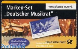 Germany, Federal Republic 2004 Music Council Booklet, Mint NH, Performance Art - Music - Staves - Stamp Booklets - Unused Stamps