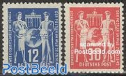 Germany, DDR 1949 Postal Labour Organisation 2v, Mint NH, Post - Nuevos