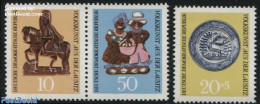 Germany, DDR 1969 Folk Art 3v []+[:], Mint NH, Nature - Horses - Art - Art & Antique Objects - Unused Stamps