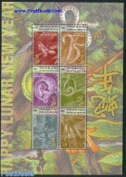 Grenada Grenadines 2001 Year Of The Snake 6v M/s, Mint NH, Nature - Various - Reptiles - Snakes - New Year - Neujahr