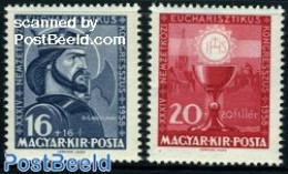 Hungary 1938 Eucharistic Congress 2v, Mint NH, Religion - Religion - Unused Stamps