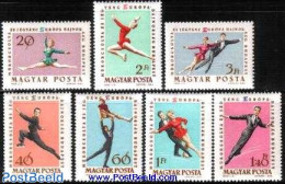 Hungary 1963 European Art Skating Games 7v, Mint NH, History - Sport - Europa Hang-on Issues - Skating - Sport (other .. - Nuevos