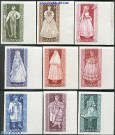 Hungary 1963 Costumes 9v Imperforated, Mint NH, Various - Costumes - Nuovi